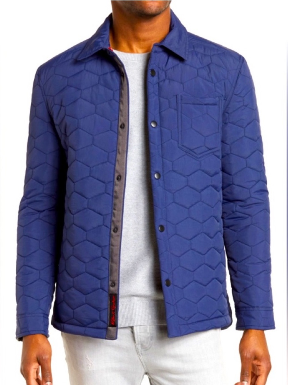 Robert Graham navy blue quilted insulated jacket size medium